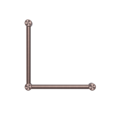 Nero Mecca Care 32mm Ambulant Toilet Grab Rail 90 Degree 450X450mm Brushed Bronze - Sydney Home Centre