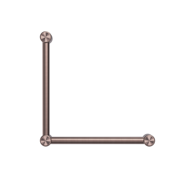 Nero Mecca Care 32mm Ambulant Toilet Grab Rail 90 Degree 450X450mm Brushed Bronze - Sydney Home Centre