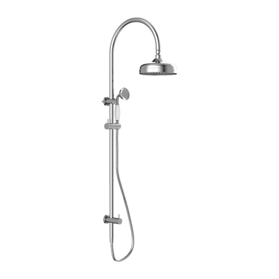 Nero York Twin Shower With White Porcelain Hand Shower Chrome - Sydney Home Centre