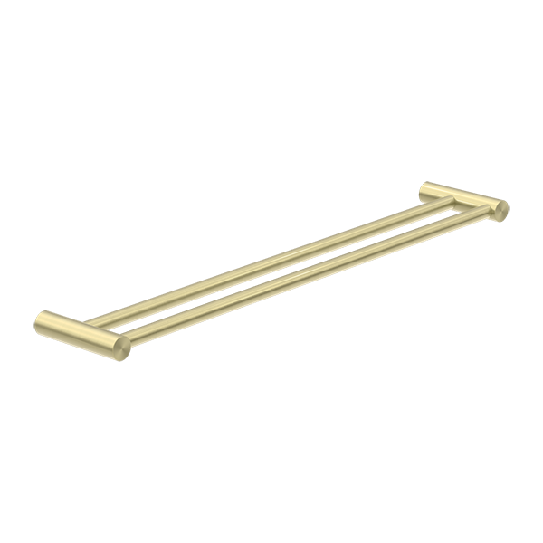 Nero New Mecca Double Towel Rail 600mm Brushed Gold - Sydney Home Centre