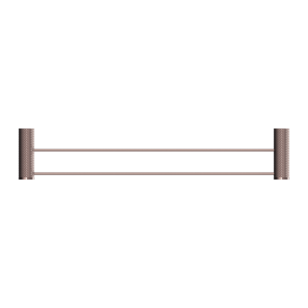 Nero Opal Double Towel Rail 600mm Brushed Bronze - Sydney Home Centre