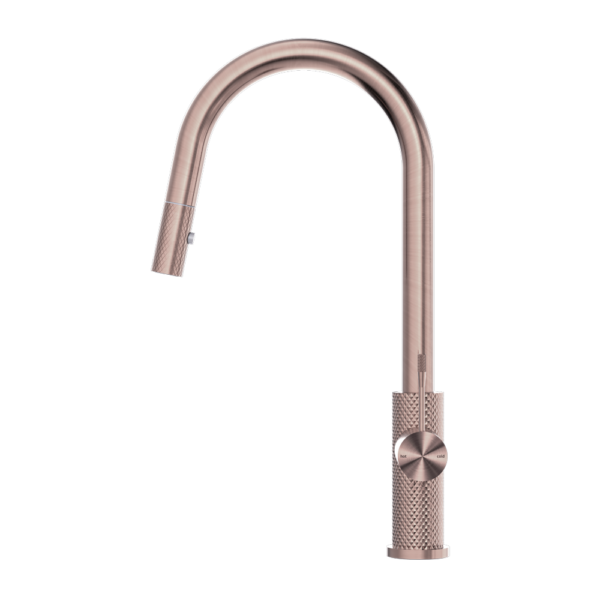 Nero Opal Pull Out Sink Mixer With Vegie Spray Function Brushed Bronze - Sydney Home Centre