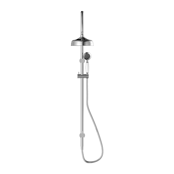 Nero York Twin Shower With White Porcelain Hand Shower Chrome - Sydney Home Centre