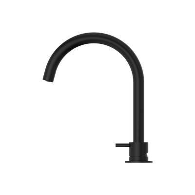 Nero Mecca Hob Basin Mixer Round Spout Matte Black - Sydney Home Centre