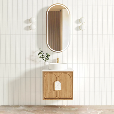 Otti Laguna 600mm Vanity Natural American Oak (Cabinet Only) - Sydney Home Centre