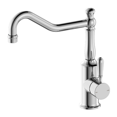 Nero York Kitchen Mixer Hook Spout With Metal Lever Chrome - Sydney Home Centre