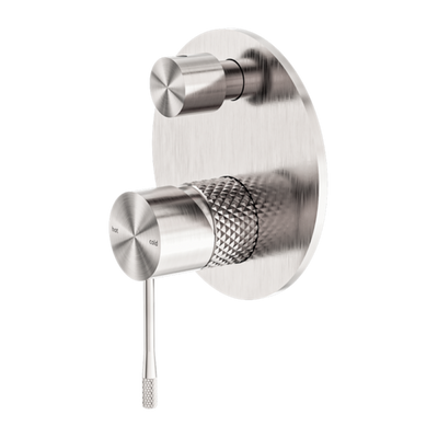 Nero Opal Shower Mixer With Divertor Brushed Nickel - Sydney Home Centre