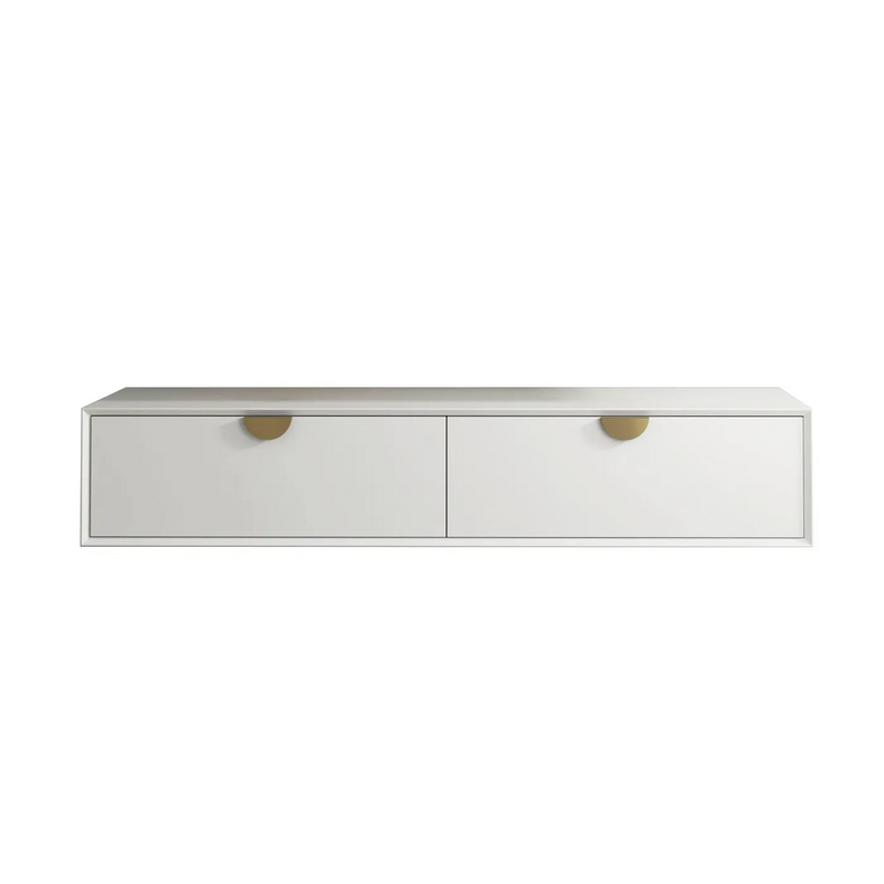 Otti Moonlight 1500mm Wall Hung Cabinet Satin White - Sydney Home Centre