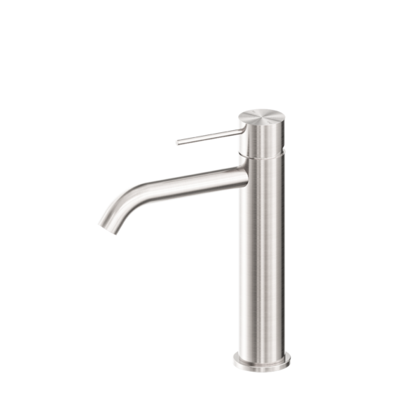 Nero Mecca Middle Tall Basin Mixer Brushed Nickel - Sydney Home Centre