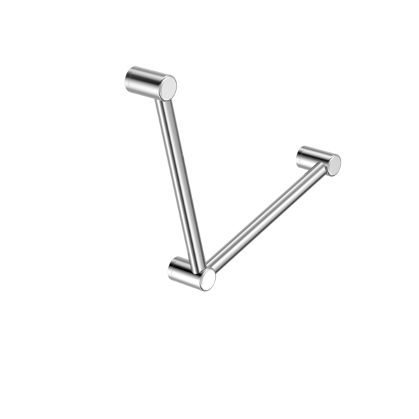 Nero Mecca Care 32mm Ambulant Toilet Grab Rail 90 Degree 450X450mm Chrome - Sydney Home Centre