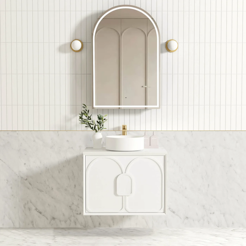 Otti Laguna 750mm Vanity Satin White (Cabinet Only) - Sydney Home Centre