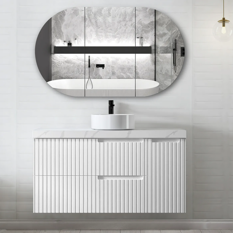 Otti Noosa 1200mm Wall Hung Vanity Matte White (Cabinet Only) - Sydney Home Centre