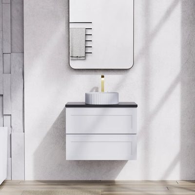 Ceto Fremantle 750mm Double Drawer Wall Hung Vanity Matte White (Cabinet Only) - Sydney Home Centre