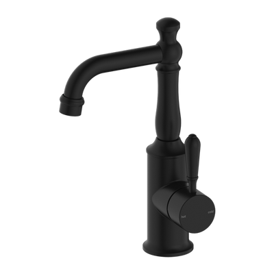 Nero York Basin Mixer With Metal Lever Matte Black - Sydney Home Centre