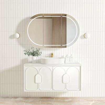 Otti Laguna 1200mm Vanity Satin White (Cabinet Only) - Sydney Home Centre