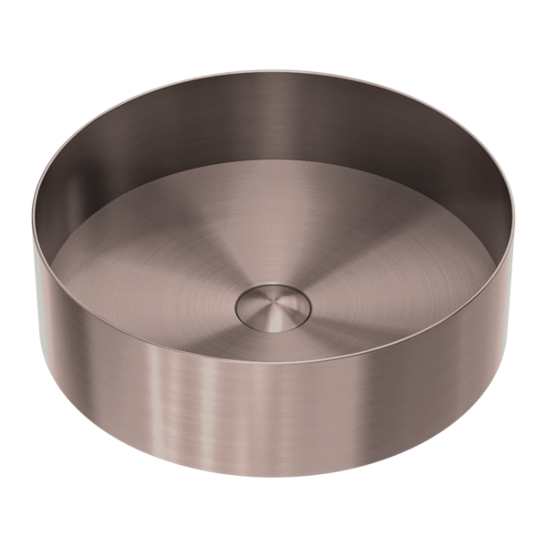 Nero Round 400mm Stainless Steel Basin Brushed Bronze - Sydney Home Centre