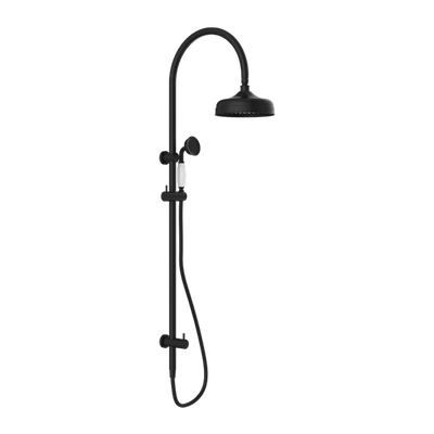 Nero York Twin Shower With White Porcelain Hand Shower Matte Black - Sydney Home Centre