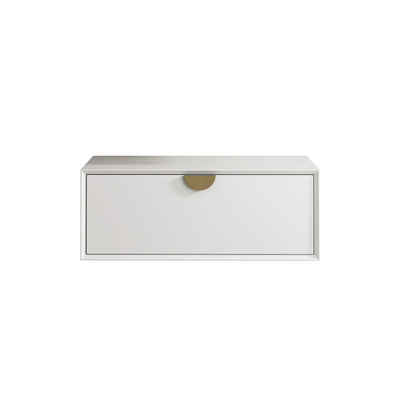 Otti Moonlight 750mm Wall Hung Cabinet Satin White - Sydney Home Centre