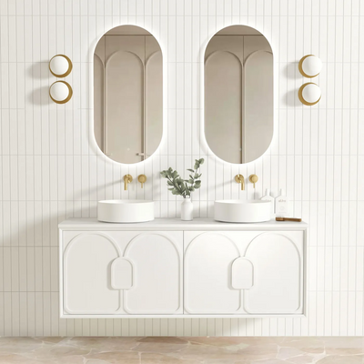 Otti Laguna 1500mm Vanity Satin White (Cabinet Only) - Sydney Home Centre