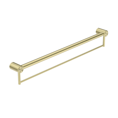 Nero Mecca Care 32mm Grab Rail With Towel Holder 900mm Brushed Gold - Sydney Home Centre