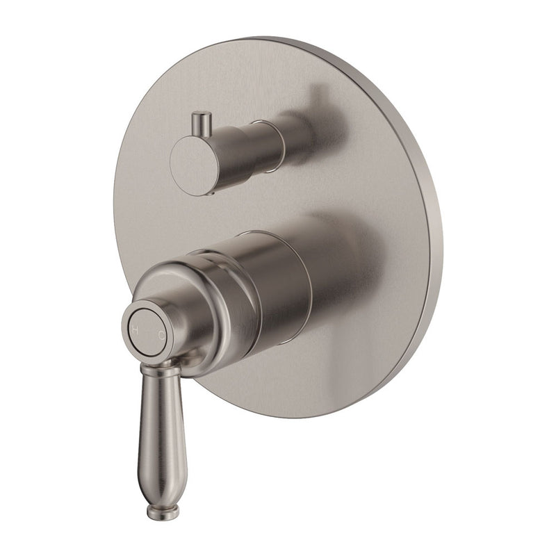 Fienza Eleanor Wall Mixer Diverter Brushed Nickel