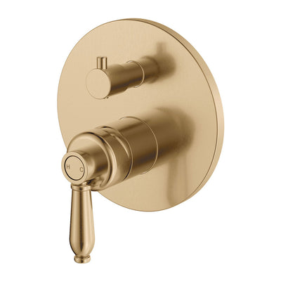 Fienza Eleanor Wall Mixer Diverter Urban Brass Handle