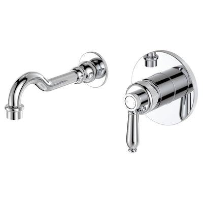 Fienza Eleanor Wall Mixer Basin/Bath Set 215mm Outlet Chrome