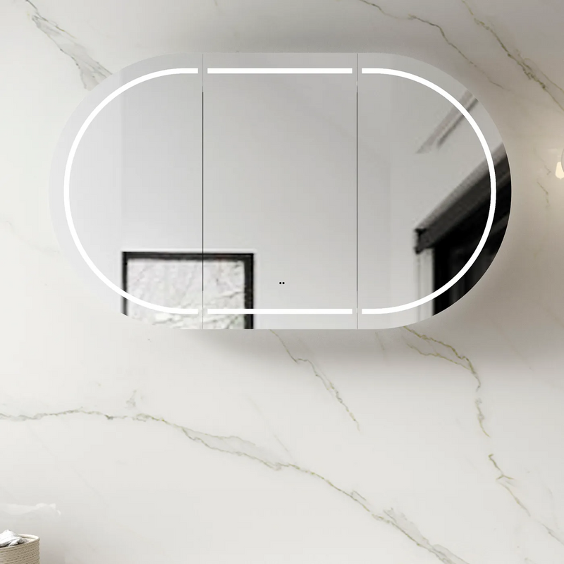 Otti Bondi 1500mm LED Shaving Cabinet Matte White - Sydney Home Centre