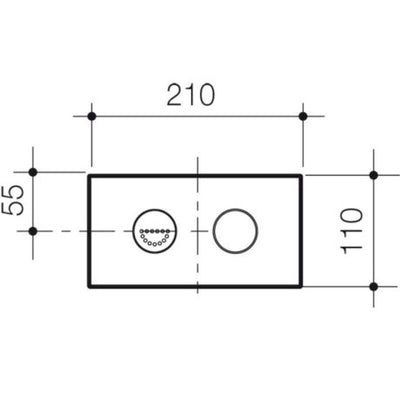 Caroma Invisi Series II® Round Dual Flush Plate & Raised Care Buttons Morning Glow - Sydney Home Centre