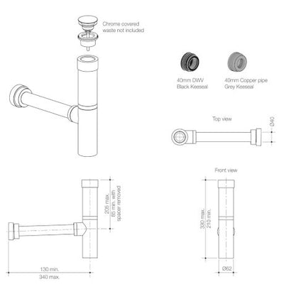 Caroma Modina Bottle Trap - Sydney Home Centre