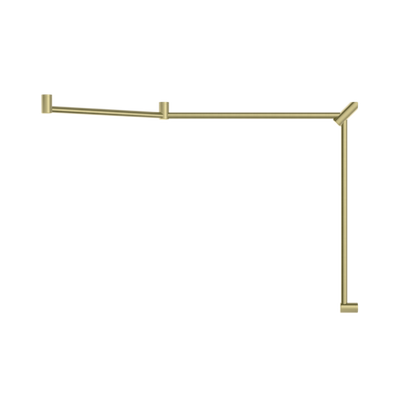 Nero Mecca Care 32mm Dda Toilet Grab Rail Set 45 Degree Continuous 750X965X1025mm Brushed Gold - Sydney Home Centre