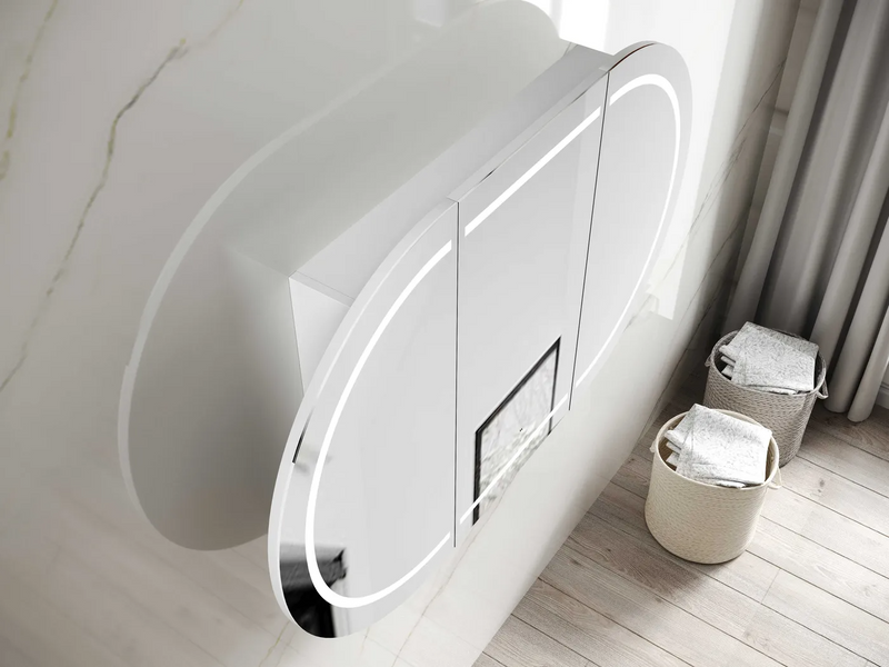 Otti Bondi 1500mm LED Shaving Cabinet Matte White - Sydney Home Centre