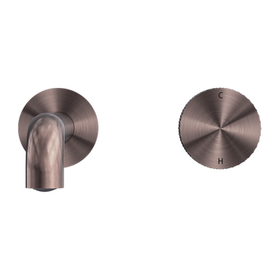 Nero Opal Progressive Wall Basin/Bath Mixer 230mm Spout Brushed Bronze - Sydney Home Centre