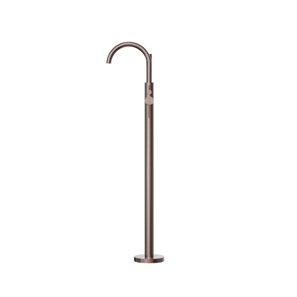 Nero Round Floormount Mixer With Handshower Brushed Bronze - Sydney Home Centre