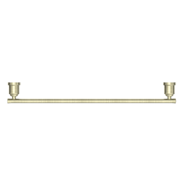 Nero York Single Towel Rail 600mm Aged Brass