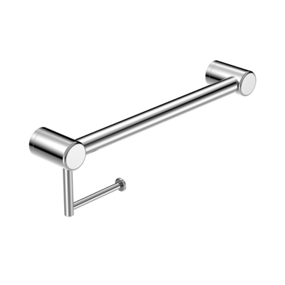 Nero Mecca Care 32mm Grab Rail With Toilet Roll Holder 450mm Chrome - Sydney Home Centre