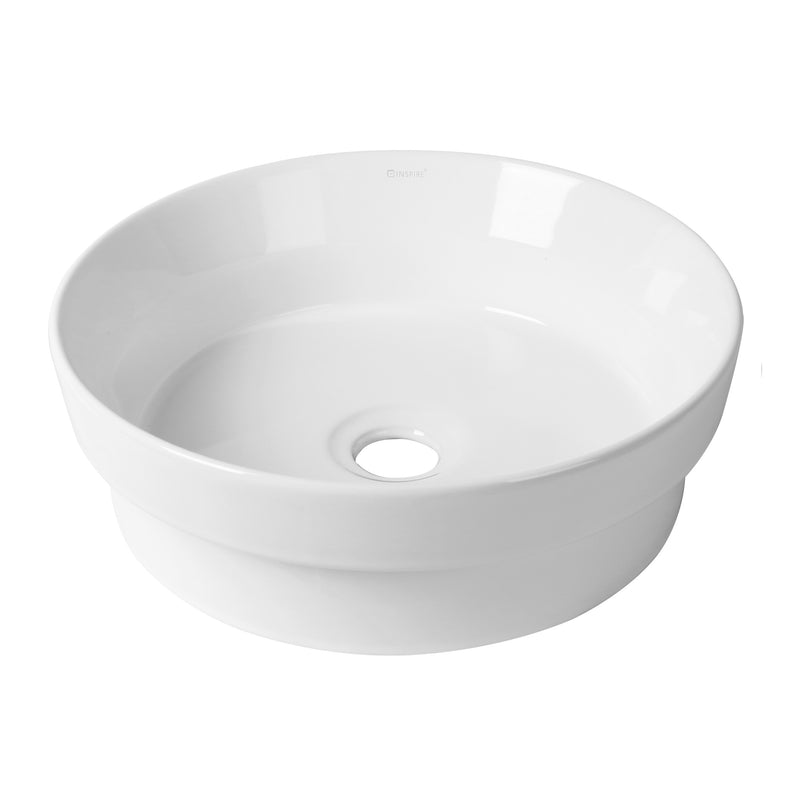 Otti Semi Inset Round 355x355x120 Gloss White Basin