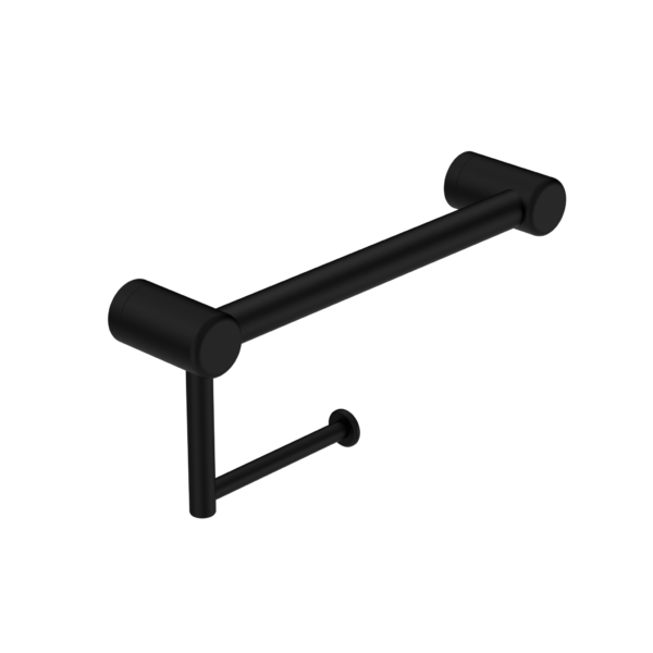 Nero Mecca Care 25mm Toilet Roll Rail 300mm Matte Black - Sydney Home Centre