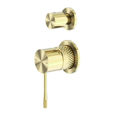 Nero Opal Shower Mixer With Divertor Separate Plate Brushed Gold - Sydney Home Centre