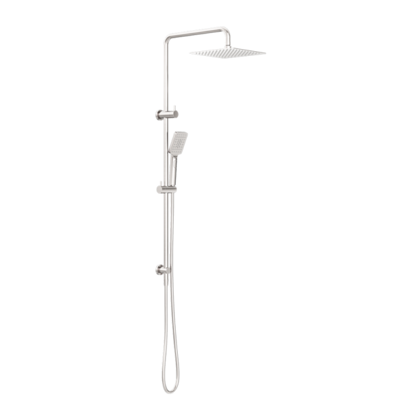 Nero Square Project Twin Shower Brushed Nickel - Sydney Home Centre