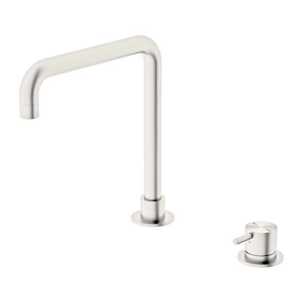 Nero Mecca Hob Basin Mixer Square Spout Brushed Nickel - Sydney Home Centre