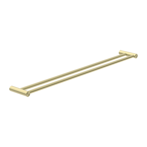 Nero New Mecca Double Towel Rail 800mm Brushed Gold - Sydney Home Centre