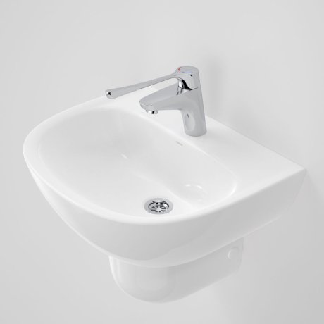 Caroma Care 500 Wall Basin No Tap Hole White with GermGard® - Sydney Home Centre
