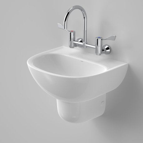 Caroma Care 500 Wall Basin 1 Tap Hole White with GermGard® - Sydney Home Centre