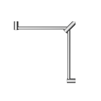 Nero Mecca Care 32mm Wrap Around Corner Grab Rail 600X600mm Chrome - Sydney Home Centre