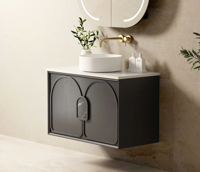 Otti Laguna 900mm Vanity Black American Oak (Cabinet Only) - Sydney Home Centre