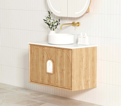 Otti Laguna 900mm Vanity Natural American Oak (Cabinet Only) - Sydney Home Centre