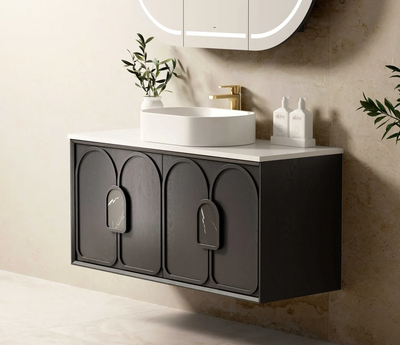 Otti Laguna 1200mm Vanity Black American Oak (Cabinet Only) - Sydney Home Centre