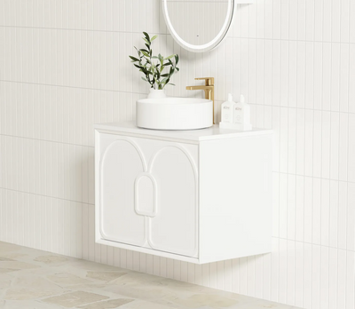 Otti Laguna 750mm Vanity Satin White (Cabinet Only) - Sydney Home Centre