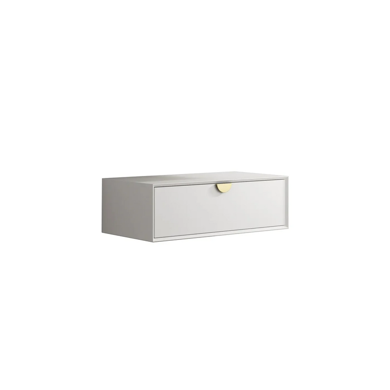 Otti Moonlight 900mm Wall Hung Cabinet Satin White - Sydney Home Centre